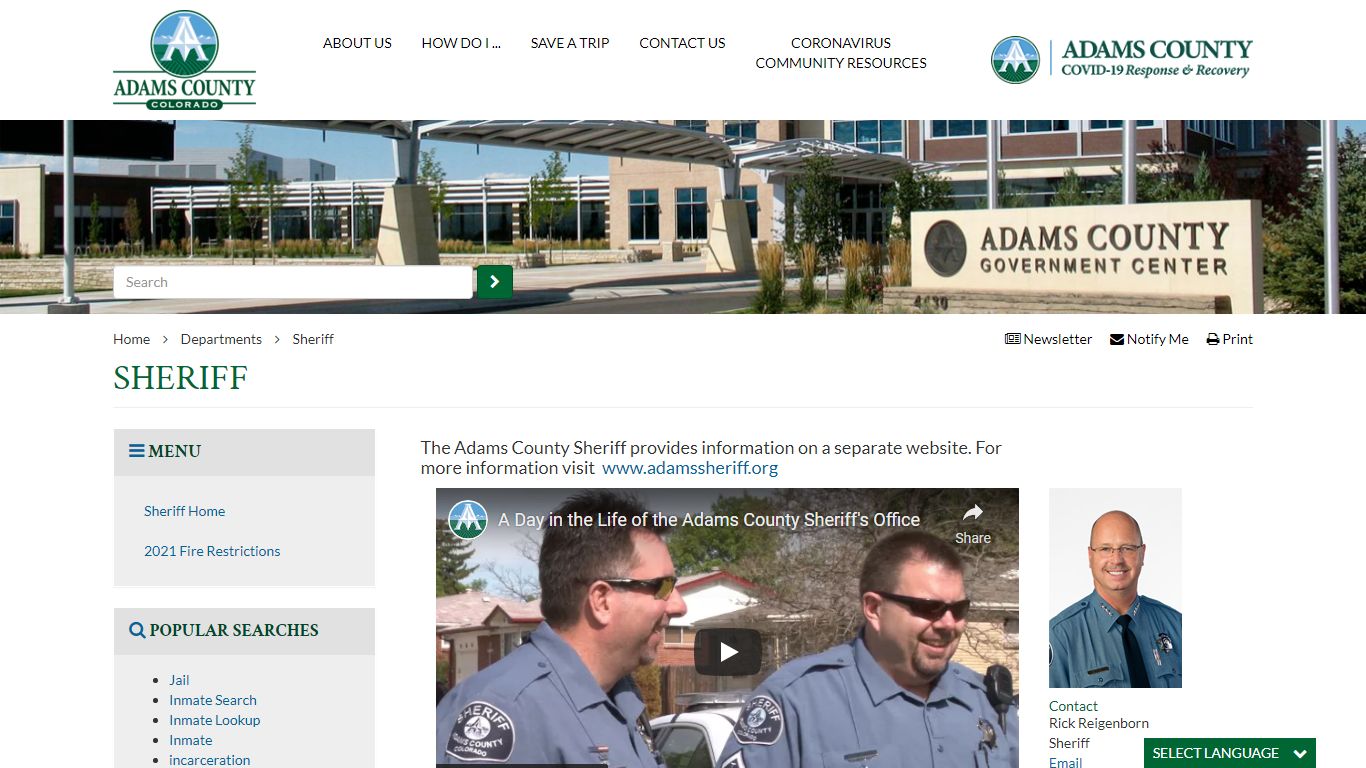 Sheriff | Adams County Government